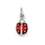 Red Enameled Lady bug Charm in Sterling Silver