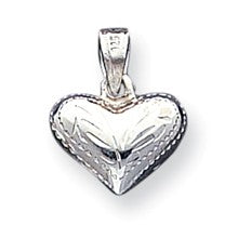 Sterling Silver Puffed Heart Charm hide-image