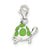 Sterling Silver Green Enameled Turtle Charm hide-image