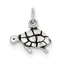 Sterling Silver Antiqued Turtle Charm hide-image