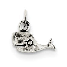 Sterling Silver Antiqued Whale Charm hide-image