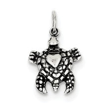 Sterling Silver Antiqued Sea Turtle Charm hide-image