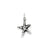 Antiqued Starfish Charm in Sterling Silver