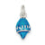 Sterling Silver Enameled Blue Shell Charm hide-image