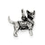 Antiqued Dog w/Sweater Charm in Sterling Silver