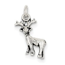 Sterling Silver Antiqued Deer Charm hide-image