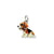 Enameled Small Beagle Charm in Sterling Silver