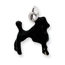 Sterling Silver Enameled Black Poodle Charm hide-image