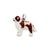 Enameled Saint Bernard Charm in Sterling Silver