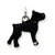 Sterling Silver Enameled Pit Bull Charm hide-image