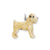 Enamel Soft Coated Wheaton Terrier Charm in Silver