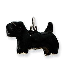 Sterling Silver Enameled Large Scottish Terrier Charm hide-image