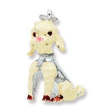 Sterling Silver Enameled Large Poodle Charm hide-image