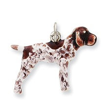 Sterling Silver Enameled German Shorthaired Pointer Charm hide-image