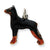 Sterling Silver Enameled Doberman Charm hide-image