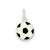 Enameled Soccer Ball Charm in Sterling Silver