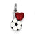 Sterling Silver Enamel I Heart Soccer Ball Charm hide-image