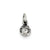 Antiqued Soccer Ball Char Charm in Sterling Silver