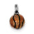 Sterling Silver 3-D Enamel Basketball Charm hide-image