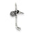 Sterling Silver Antiqued Golfer's Charm hide-image