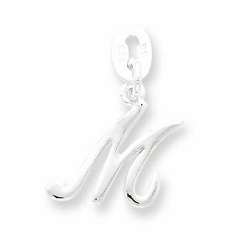 Sterling Silver Initial M pendant, Alluring Pendants for Necklace