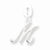 Sterling Silver Initial M pendant, Alluring Pendants for Necklace