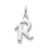 Sterling Silver Initial R pendant, Pretty Pendants for Necklace