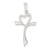 Polished Heart Cross Charm in Sterling Silver