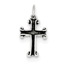 Sterling Silver Antiqued Cross Charm hide-image