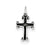 Antiqued Cross Charm in Sterling Silver