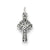 Antiqued Celtic Cross Charm in Sterling Silver