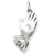 Sterling Silver Antiqued 3-D Praying Hands Charm hide-image