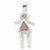 Sterling Silver CZ & June Glass Girl Pendant, Pendants for Necklace