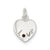 Siam Stellux Crystal Love Heart Charm in Sterling Silver