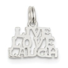 Sterling Silver Polished Live, Love, Laugh Charm hide-image