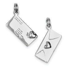 Sterling Silver Polished Letter Envelope Charm hide-image