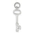 Sterling Silver Polished Miniature Oval Key Charm hide-image