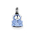 Blue & Enamel Teddy Bear Charm in Sterling Silver