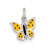 Enameled Butterfly Charm in Sterling Silver