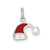 Enameled Santa Hat Charm in Sterling Silver