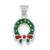 Enameled Christmas Wreath Charm in Sterling Silver