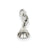 Polished Non Moveable Bell Charm in Sterling Silver