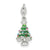 Enameled Christmas Tree Charm in Sterling Silver