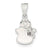 Enameled Snowman Charm in Sterling Silver