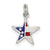 Enameled Red, White & Blue Star Charm in Sterling Silver