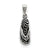 Antiqued Flip Flop Charm in Sterling Silver