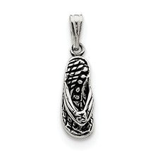 Sterling Silver Antiqued Flip Flop Charm hide-image