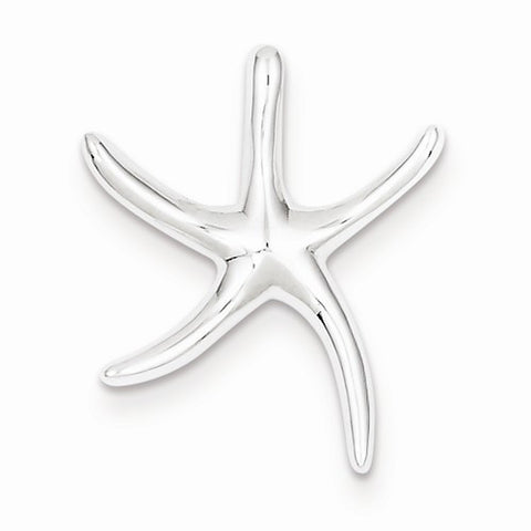 Sterling Silver Starfish Slide Pendant, Pendants for Necklace