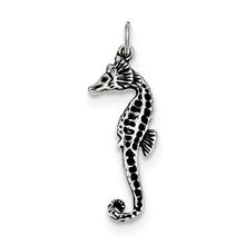 Sterling Silver Antiqued Seahorse Charm hide-image