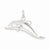 Sterling Silver Polished Dolphin pendant, Fine Pendants for Necklace